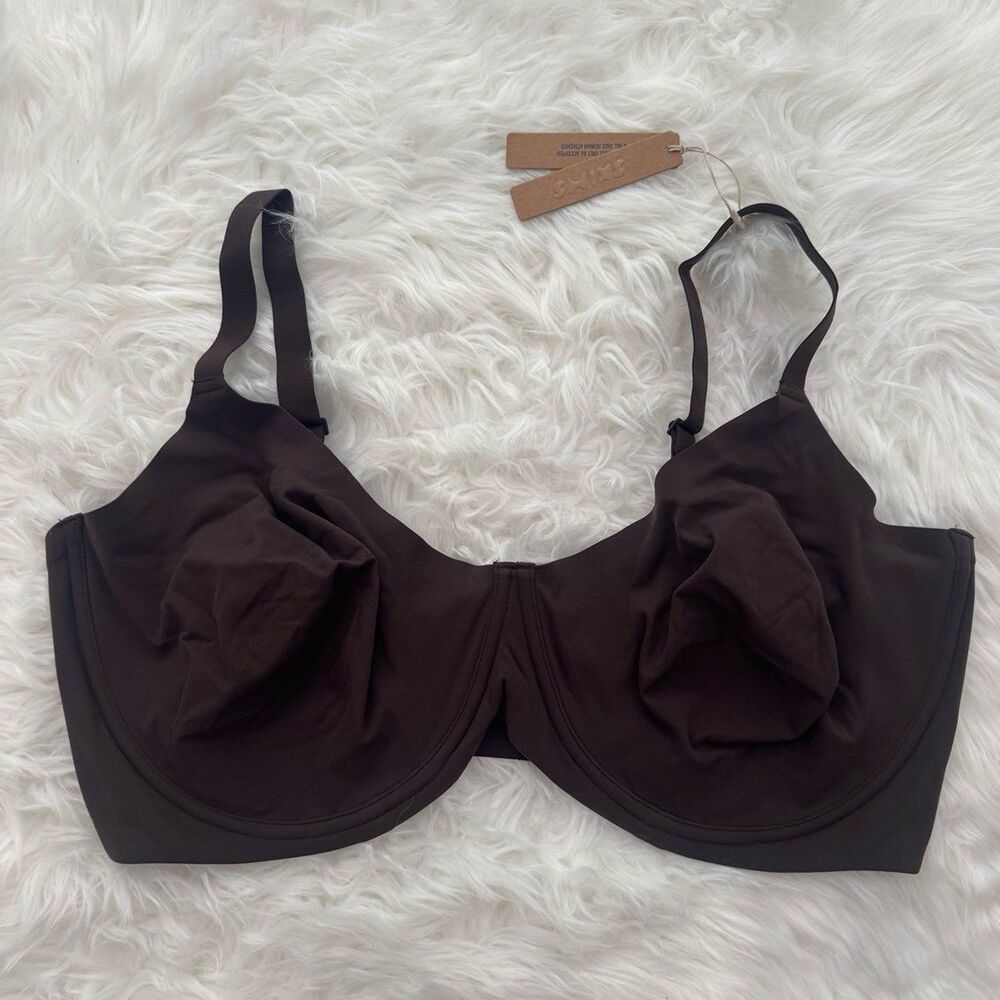 Skims Fits Everybody Unlined Demi Bra Espresso Size 44DDDD